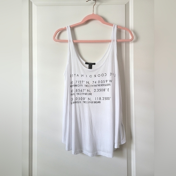 NWT Life Coordinates NYC LA Paris Swing Tank White Small - Picture 1 of 5